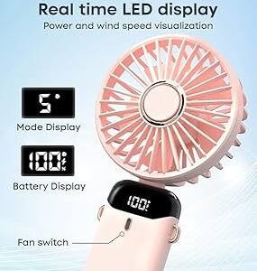 Neck Fan,5 Speed Modes,Strong Airflow