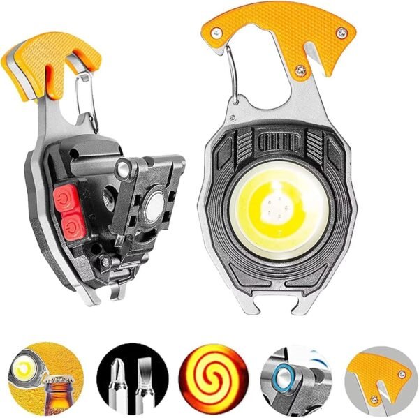 4 in 1 LED Rechargeable Keychain Light - Image 2