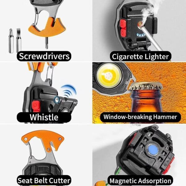 4 in 1 LED Rechargeable Keychain Light - Image 5