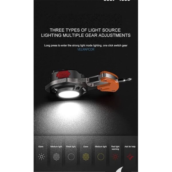 4 in 1 LED Rechargeable Keychain Light - Image 6