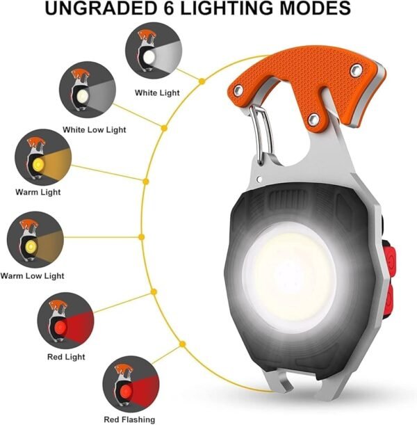 4 in 1 LED Rechargeable Keychain Light - Image 4