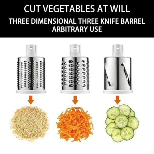 Multifunctional 3 in 1 Vegetable Drum Cutter Grater - Image 7