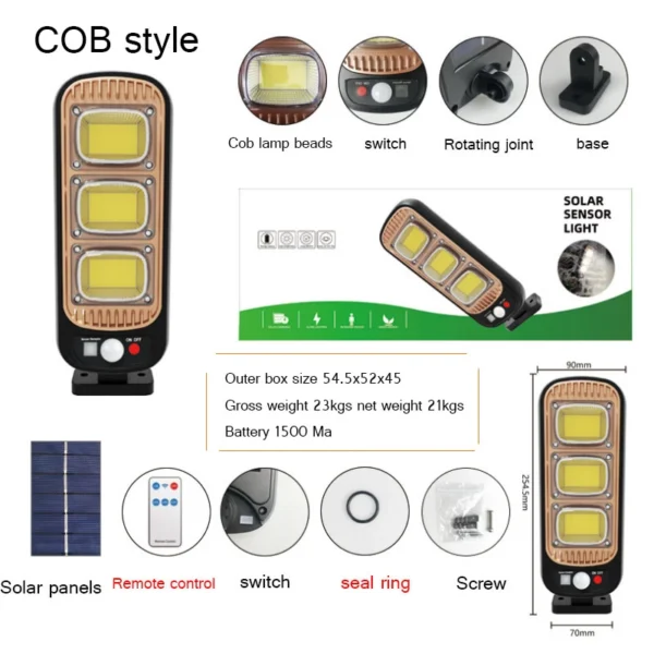 Outdoor Solar Powered Sensor Street Light - Image 4