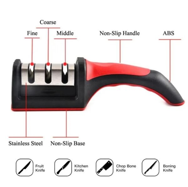 3-in-1 Manual Knife Sharpener – - Image 3